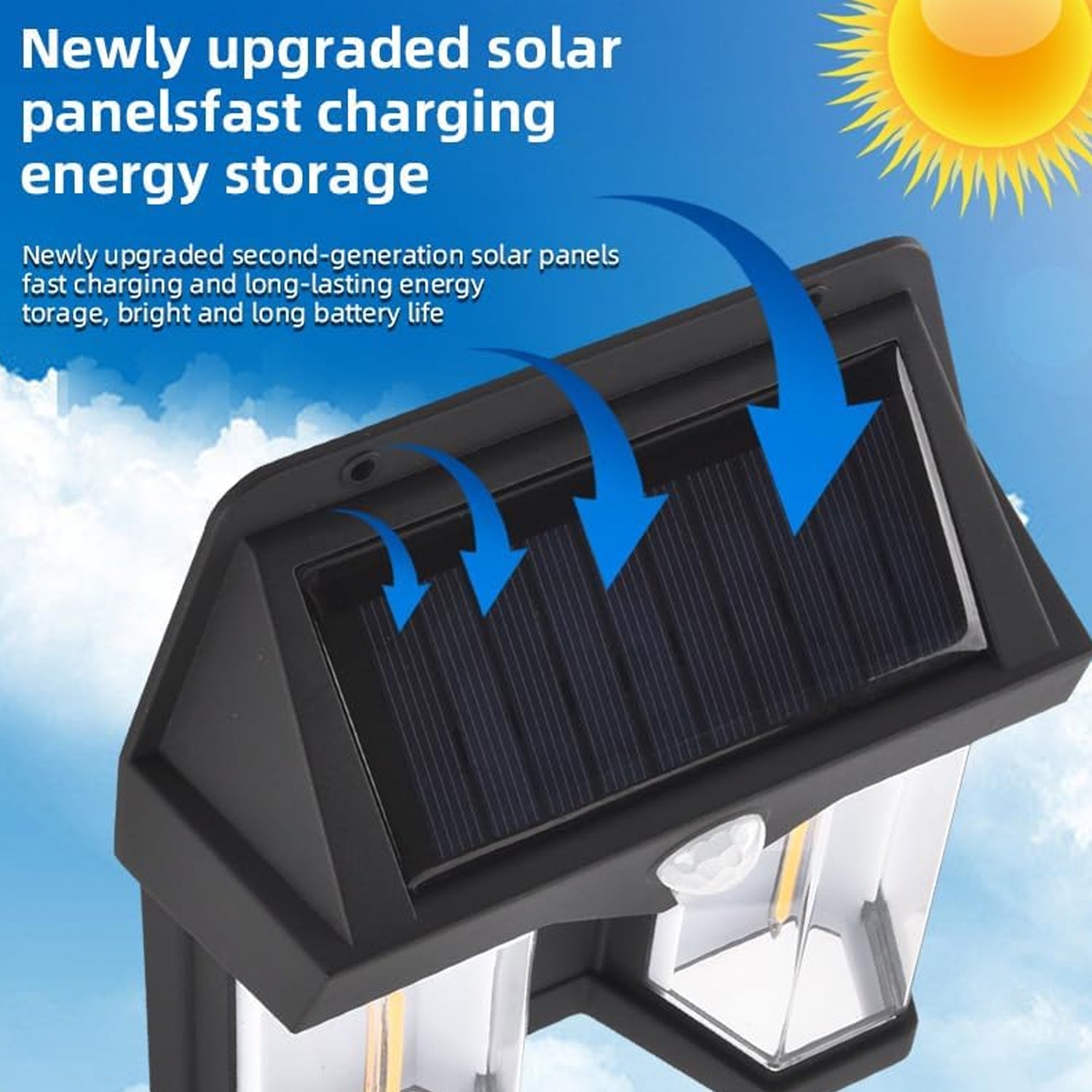 12585 Outdoor Solar Wall Lamp Outdoor Waterproof High Quality Lamp Induction Garden Lamp Garden Villa Night Lamp Double Lamp Light (1 Pc) 12585 Outdoor Solar Wall Lamp Outdoor Waterproof High Quality Lamp Induction Garden Lamp Garden Villa Night Lamp Double Lamp Light (1 Pc)